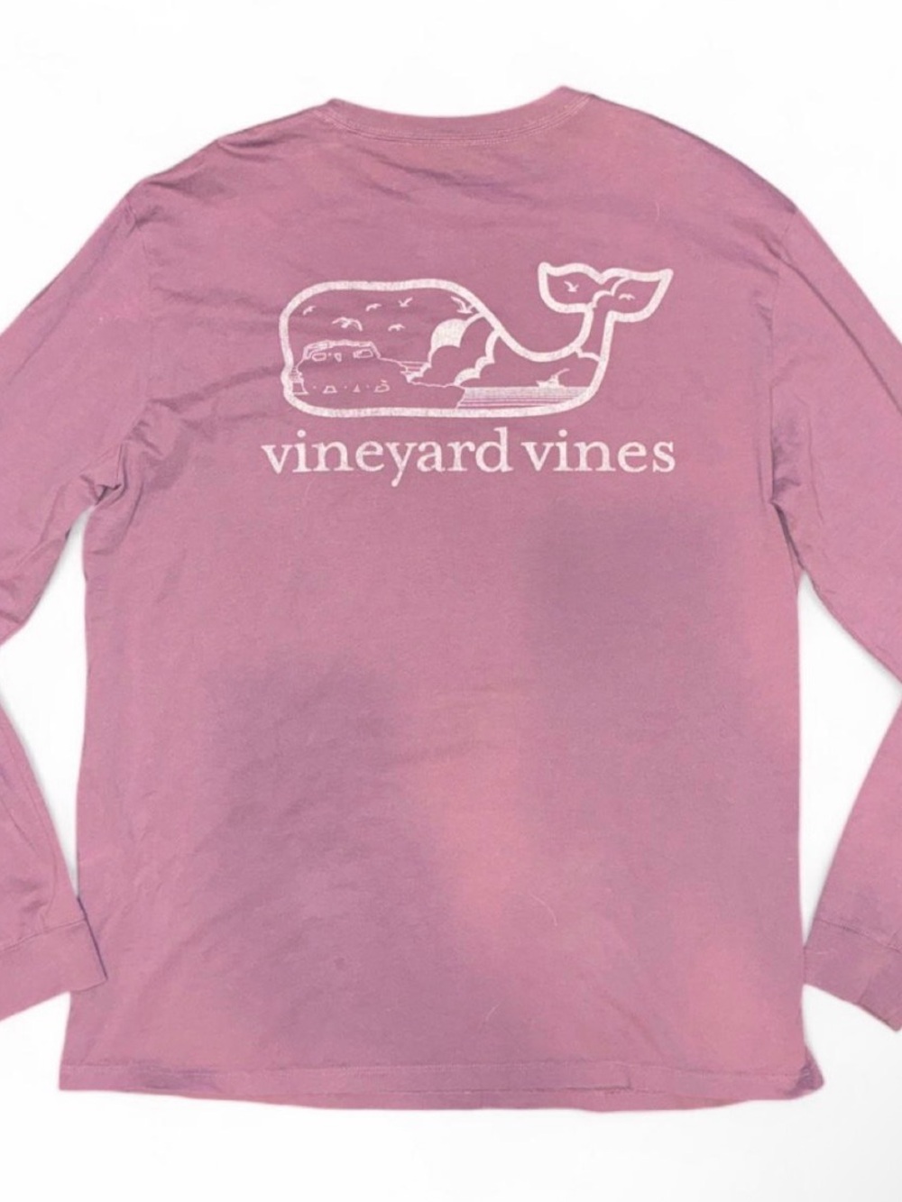 Vineyard Vines Mauve Long Sleeve Whale Tee
